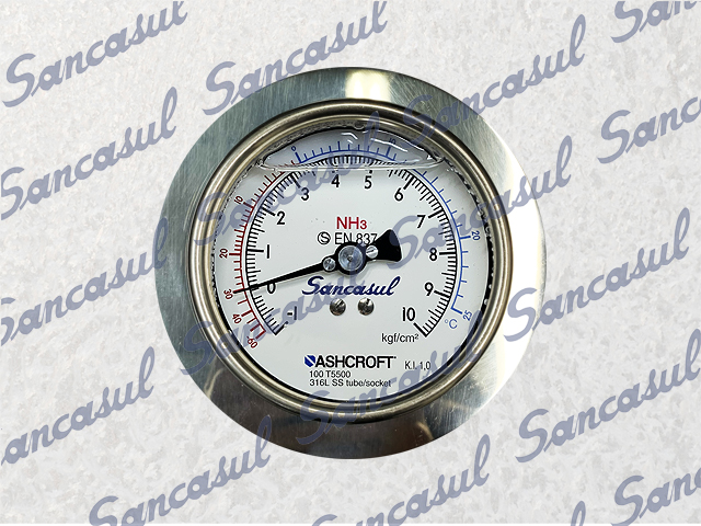 MANÔMETRO BAIXA -1/10 - 4" - NH3 - 11X8/16X11/23X13